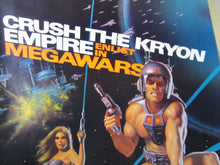 Load image into Gallery viewer, 1980s CompuServe MEGAWARS Video Game Promo Poster Crush the Kryon Empire