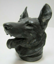 Load image into Gallery viewer, GERMAN SHEPHERD HEAD Old Metal Threaded FRANCE Display Art Repurpose Hardware