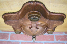 Load image into Gallery viewer, Antique Cast Iron Ceiling Light Fixture Decorative Arts and Crafts Gothic Lamp