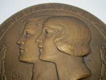 Load image into Gallery viewer, PAYNE FUND HUMAN PROGRESS 1930s Bronze Plaque Study of Movie Effects on Children