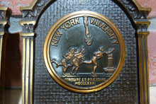 Load image into Gallery viewer, NEW YORK UNIVERSITY 1930s CS&C Co NYU Brass Decorative Art Bookends Book Ends