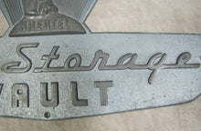 Load image into Gallery viewer, 1940s HAERTEL FUR STORAGE VAULT Sign Art Deco Ornate Store Display Advertising