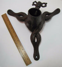 Load image into Gallery viewer, Antique Cast Iron Tree Base Roots Stand exquisite fine detailing pole base stand