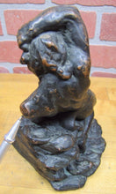 Load image into Gallery viewer, NATIVE AMERICAN INDIAN KATHODION BRONZE NY Antique Bookend Decorative Art Statue