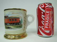 Load image into Gallery viewer, TRAIN CABOOSE RAILROAD Old Advertising Occupational Shaving Mug Porcelain 1212