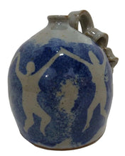 Load image into Gallery viewer, NUDE DANCING NYMPHS Studio Art Pottery Sm Stoneware Jug Pigtail Handle Signed