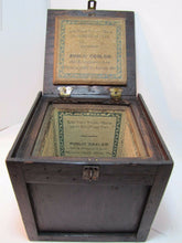 Load image into Gallery viewer, PUBLIC COAL Co PHILA Pa Old Advertising CIGAR HUMIDOR Wooden Box CELOTEX