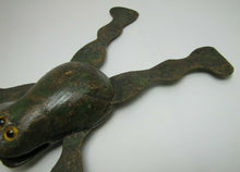 Load image into Gallery viewer, FROG Folk Art Fishing Decoy RAF Robert Allen Francis Adirondacks NY 1950s Statue