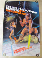 Load image into Gallery viewer, 1980s CompuServe MEGAWARS Video Game Promo Poster Crush the Kryon Empire