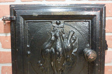 Load image into Gallery viewer, DEAD GAME BIRDS Antique Cast Iron Stove Front Plaque Door LH Decorative Art Sign