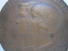 Load image into Gallery viewer, PAYNE FUND HUMAN PROGRESS 1930s Bronze Plaque Study of Movie Effects on Children