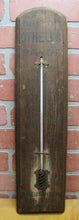 Load image into Gallery viewer, OTHELLO RANGE HEUSINGEER MILITARY PLAZA Texas Antique Thermometer Wood Sign Ad
