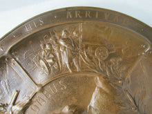 Load image into Gallery viewer, COLUMBIAN EXPO CHICAGO 19c Bronze Plaque Discovery of America TONETTI PARIS 1892