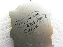 Load image into Gallery viewer, 1939 GIRLS SPOON & EGG RACE Medal Sterling Silver Municipal Athletics Medallion