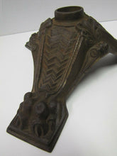 Load image into Gallery viewer, 19c Victorian Antique Cast Iron Flag Pole Holder Ornate Detail Clawed Feet