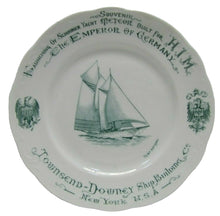 Load image into Gallery viewer, 1902 METEOR YACHT EMPEROR GERMANY Plate TOWNSEND DOWNEY SHIP BUILDING Co NY USA