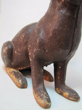 Load image into Gallery viewer, Chocolate Bunny Rabbit Antique Cast Iron Brown Doorstop Statue Garden Yard Art