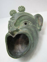 Load image into Gallery viewer, 19c Antique Grotesque Mask Grand Tour Bronze Souvenir Decorative Arts Oil Lamp