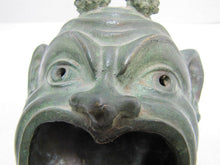 Load image into Gallery viewer, 19c Antique Grotesque Mask Grand Tour Bronze Souvenir Decorative Arts Oil Lamp