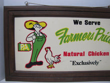 Load image into Gallery viewer, FARMERS PRIDE CHICKEN Old Advertising Sign Pennsylvania Farmer framed PA