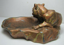 Load image into Gallery viewer, Art Deco Tiger Cougar Tray Figural Big Cat Trinket Card Tip Decorative Arts