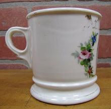 Load image into Gallery viewer, Antique Occupational Shaving Mug Horse HorseShoe Flowers Leonard Vienna Austria