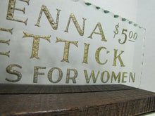 Load image into Gallery viewer, ENNA JETTICK SHOES FOR WOMEN Old Reverse on Glass Chip Scalloped Edge Store Display Advertising Sign