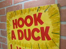 Load image into Gallery viewer, HOOK A DUCK Double Sided Amusement Park Carnival Boardwalk Wood Sign 1 2 3 WINS