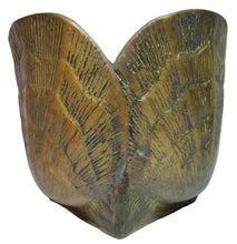 Load image into Gallery viewer, Mid Century Seashells Planter Pot Brass Bronze Detailed Patina Seashore Nautical