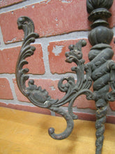 Load image into Gallery viewer, Antique 19c Bronze Flame Finial Ornate Hanger Hooks Decorative Arts Hardware A