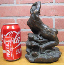 Load image into Gallery viewer, NATIVE AMERICAN INDIAN KATHODION BRONZE NY Antique Bookend Decorative Art Statue