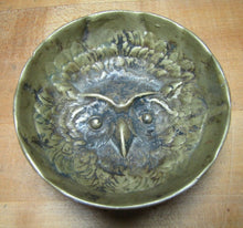 Load image into Gallery viewer, OWL Antique Bronze Tray High Relief Ornate Detail Deep Thick Trinket Card Tip