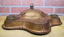 Load image into Gallery viewer, Antique Cast Iron Ceiling Light Fixture Decorative Arts and Crafts Gothic Lamp