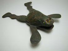 Load image into Gallery viewer, FROG Folk Art Fishing Decoy RAF Robert Allen Francis Adirondacks NY 1950s Statue