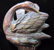 Load image into Gallery viewer, SWAN Antique Interior Door Knocker Brass Bronze Small Architectural Hardware