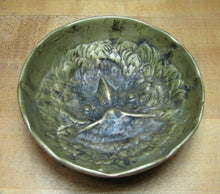 Load image into Gallery viewer, OWL Antique Bronze Tray High Relief Ornate Detail Deep Thick Trinket Card Tip