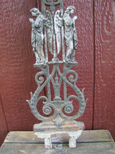 Load image into Gallery viewer, Cross Crucifix Antique Cast Iron Marker Architectural Decorative Art Mary Angels