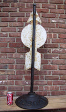 Load image into Gallery viewer, HOBOKEN PD Old Street Sign NO PARKING DURING CHURCH SERVICE Cast Iron Base NJ NY
