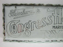 Load image into Gallery viewer, FLEISCHMANN'S CONGRESS HALL MARYLAND RYE Chip Scallop Glass Pre Prohibition Sign