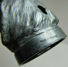 Load image into Gallery viewer, GERMAN SHEPHERD HEAD Old Metal Threaded FRANCE Display Art Repurpose Hardware