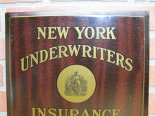 Load image into Gallery viewer, NEW YORK UNDERWRITERS INSURANCE COMPANY Antique Sign American Art Works Ohio