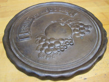 Load image into Gallery viewer, FRUIT OF THE LOOM Old Lg Embossed Brass Bronze Plaque Sign Underwear Advertising