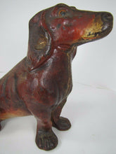 Load image into Gallery viewer, DACHSCHUND Antique Sitting Dog Doorstop Big Weiner Rare Decorative Art Statue