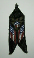 Load image into Gallery viewer, Eagle Crest American Flags Patriotic Folk Art Americana Beadwork Ornate Artwork