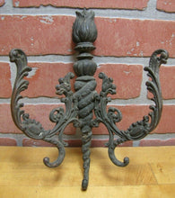 Load image into Gallery viewer, Antique 19c Bronze Flame Finial Ornate Hanger Hooks Decorative Arts Hardware A