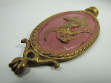 Load image into Gallery viewer, Art Nouveau Finial Nude Topless Dancing Beautiful Nymph Brass Gold Pink