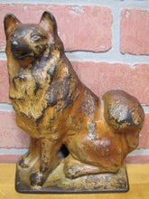 Load image into Gallery viewer, MALAMUTE c1930 CREATION Co Old Dog Cast Iron Doorstop Decorative Art Statue AGED2PERFECTIONSTORE