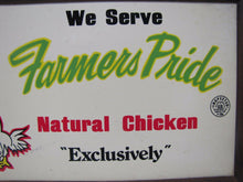 Load image into Gallery viewer, FARMERS PRIDE CHICKEN Old Advertising Sign Pennsylvania Farmer framed PA