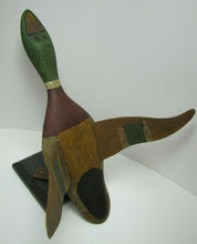 Load image into Gallery viewer, Folk Art Duck Decoy Statue RAF Robert Allen Francis Adirondacks NY 1950s Artwork