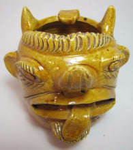 Load image into Gallery viewer, Vintage Folk Art Pottery DEVIL MONSTER Head RR ROSA RAMALHO 1888-1977 Ashtray
